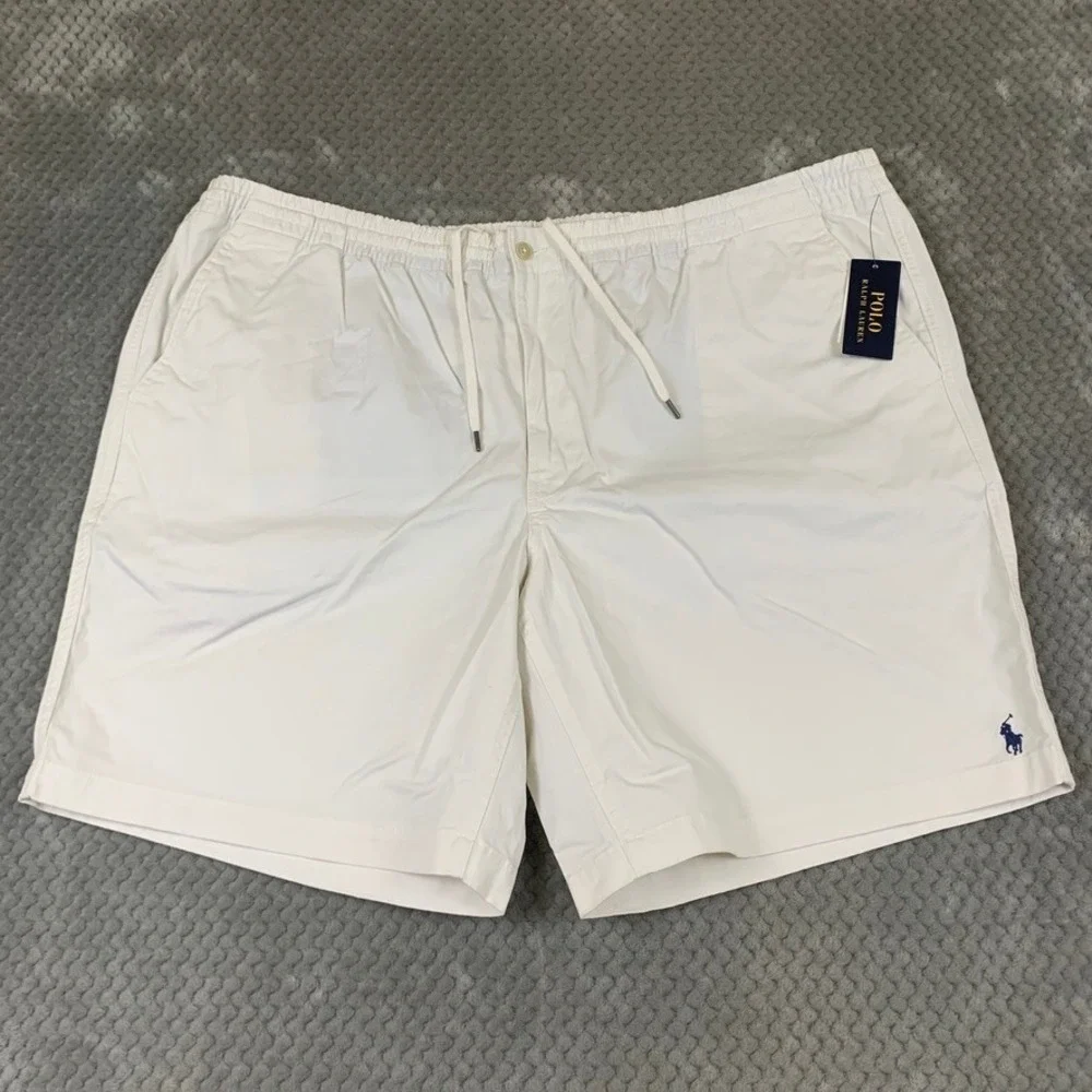 Polo Ralph Lauren Mens White Stretch‎ Classic Fit Shorts 3XLT New With Tags